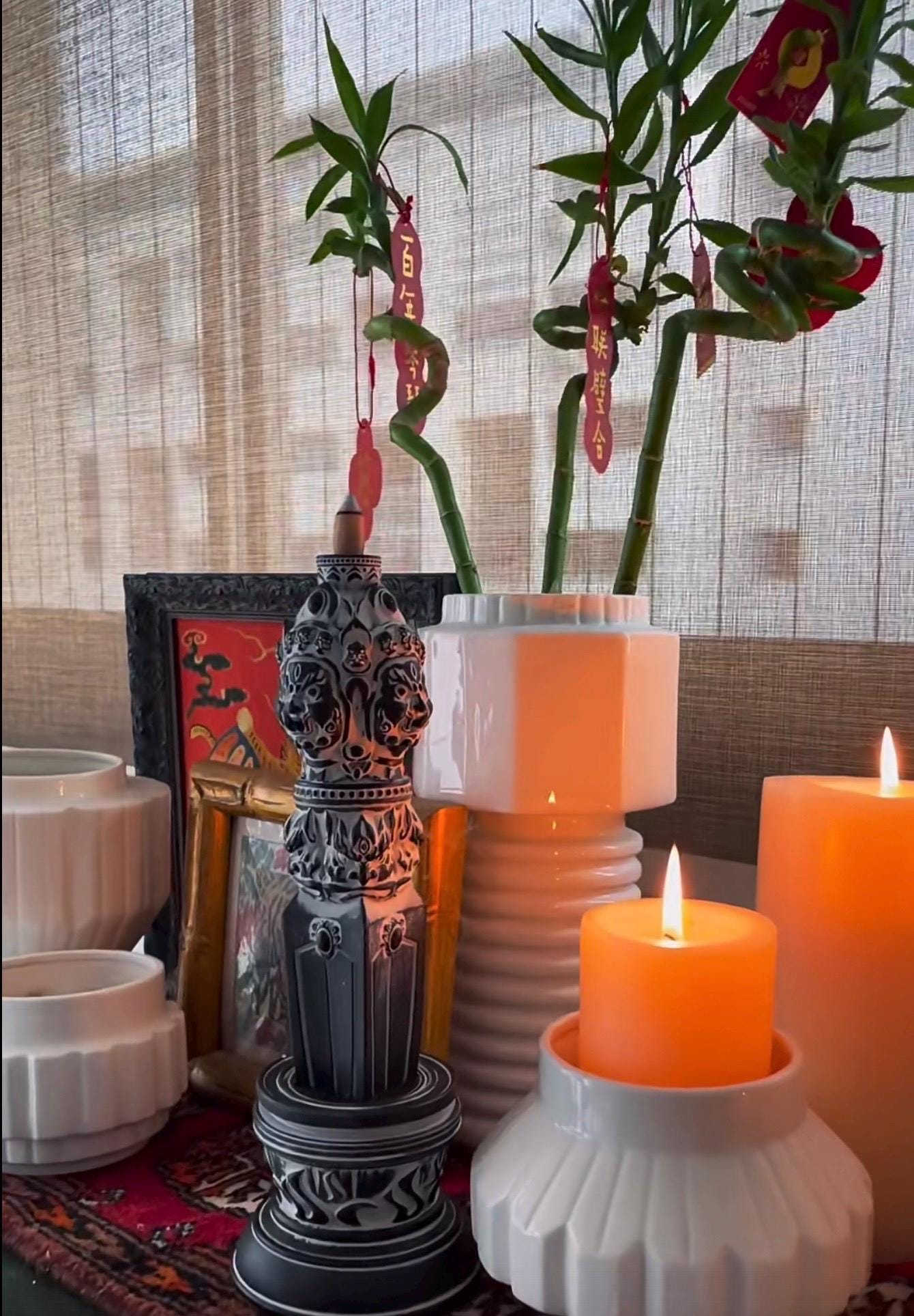Handcrafted Vajra backflow Heavy Ceramic incense burner, Handmade Tibetan, free backflow incense included