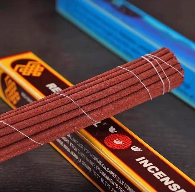 Handcrafted Authentic Red Crystal Incense, Traditional South India Tibetan Herbal Incense, Premium Handcrafted Meditation Sticks