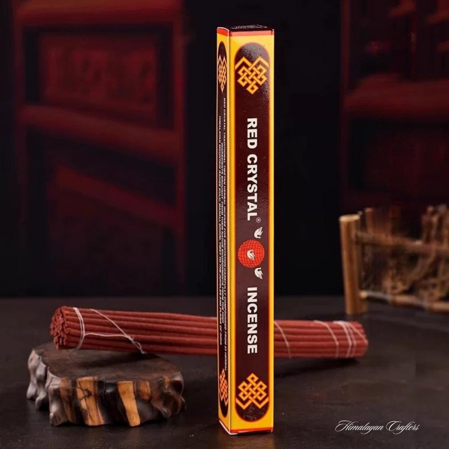 Handcrafted Authentic Red Crystal Incense, Traditional South India Tibetan Herbal Incense, Premium Handcrafted Meditation Sticks