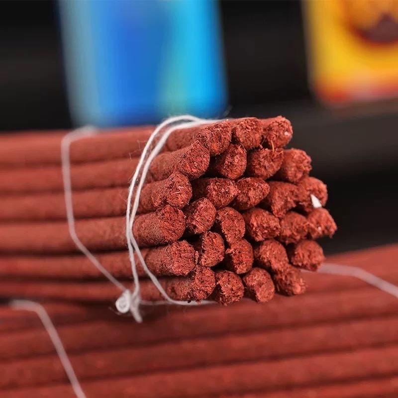 Handcrafted Authentic Red Crystal Incense, Traditional South India Tibetan Herbal Incense, Premium Handcrafted Meditation Sticks