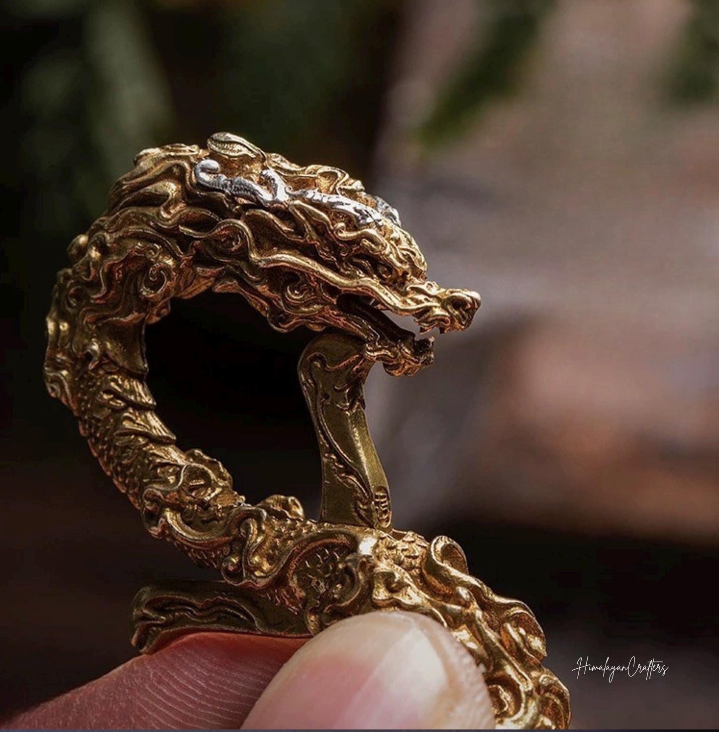 Dragon Loong Keychain Tibetan Handcrafted Copper Good Fortune Protection Figurine key ring Home Decor Unique Gift