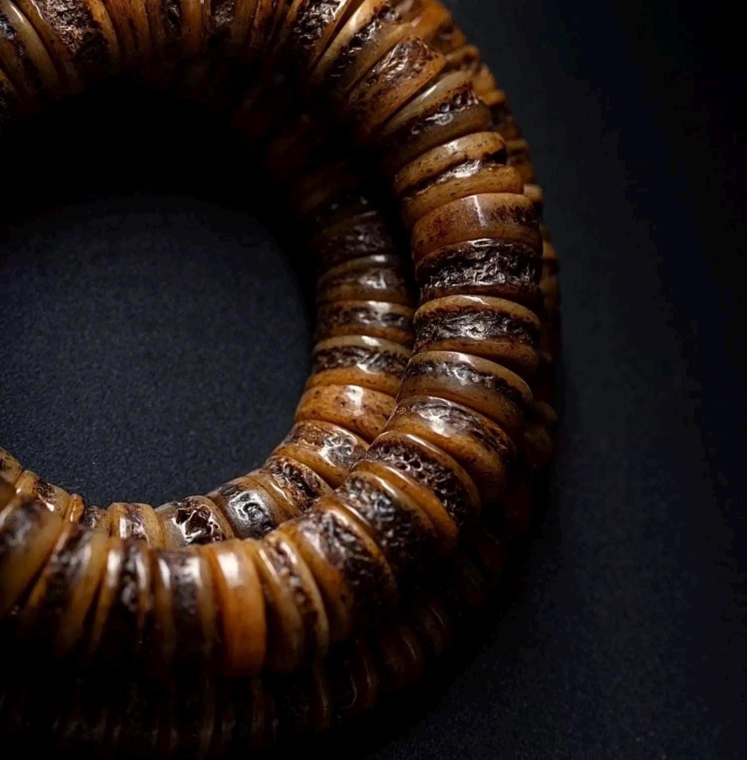 Handcrafted Tibetan Yak Bone Mala Bracelet, 108 Beads Buddhist Prayer Beads for Meditation, Yoga, and Spiritual Healing, Tibetan Jewelry