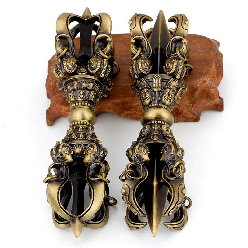 Handcrafted Vajra Dorjee Nepalese Brass Handmade Tibetan Style gift Tibetan Vajra Dorje Sacred Buddhist Ritual