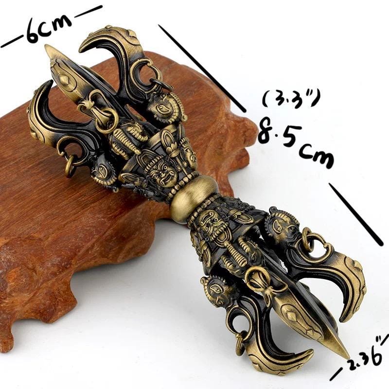 Handcrafted Vajra Dorjee Nepalese Brass Handmade Tibetan Style gift Tibetan Vajra Dorje Sacred Buddhist Ritual