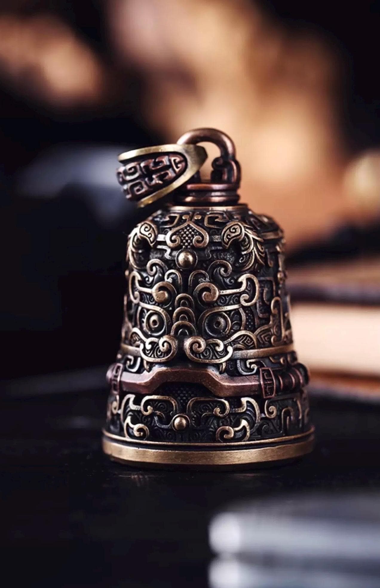 Brass Vajra Bell Pendant Handcrafted Tibetan Buddhist Amulet for Protection Enlightenment Spiritual Jewelry Nepalese Ritual Talisman