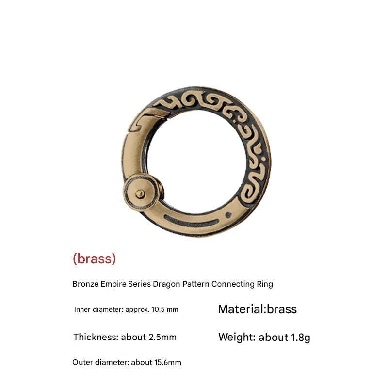 Handcrafted Dragon Loong Keychain Ring, Tibetan Copper Good Fortune Protection, Figurine key ring, Home Decor Unique Gift