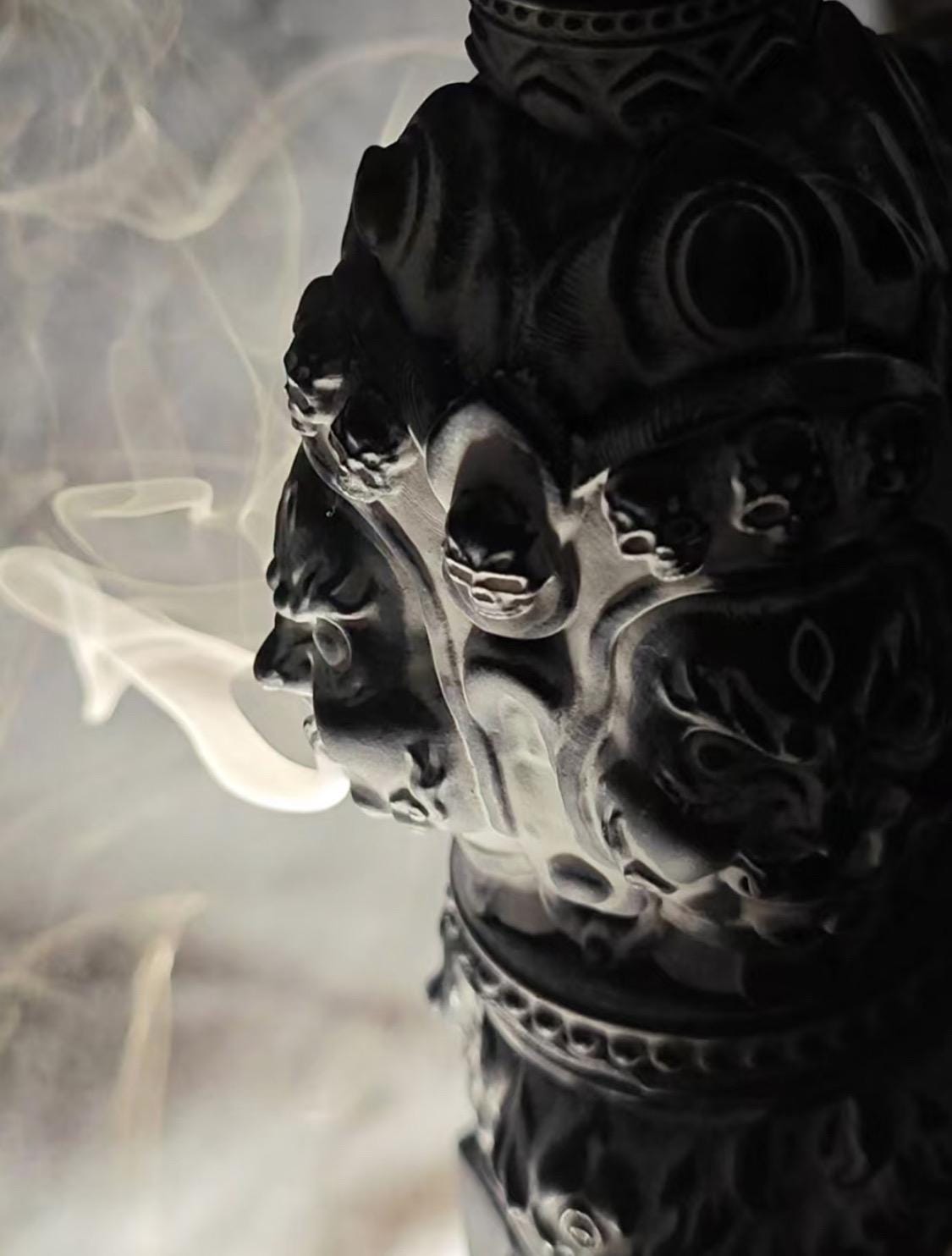 Handcrafted Vajra backflow Heavy Ceramic incense burner, Handmade Tibetan, free backflow incense included