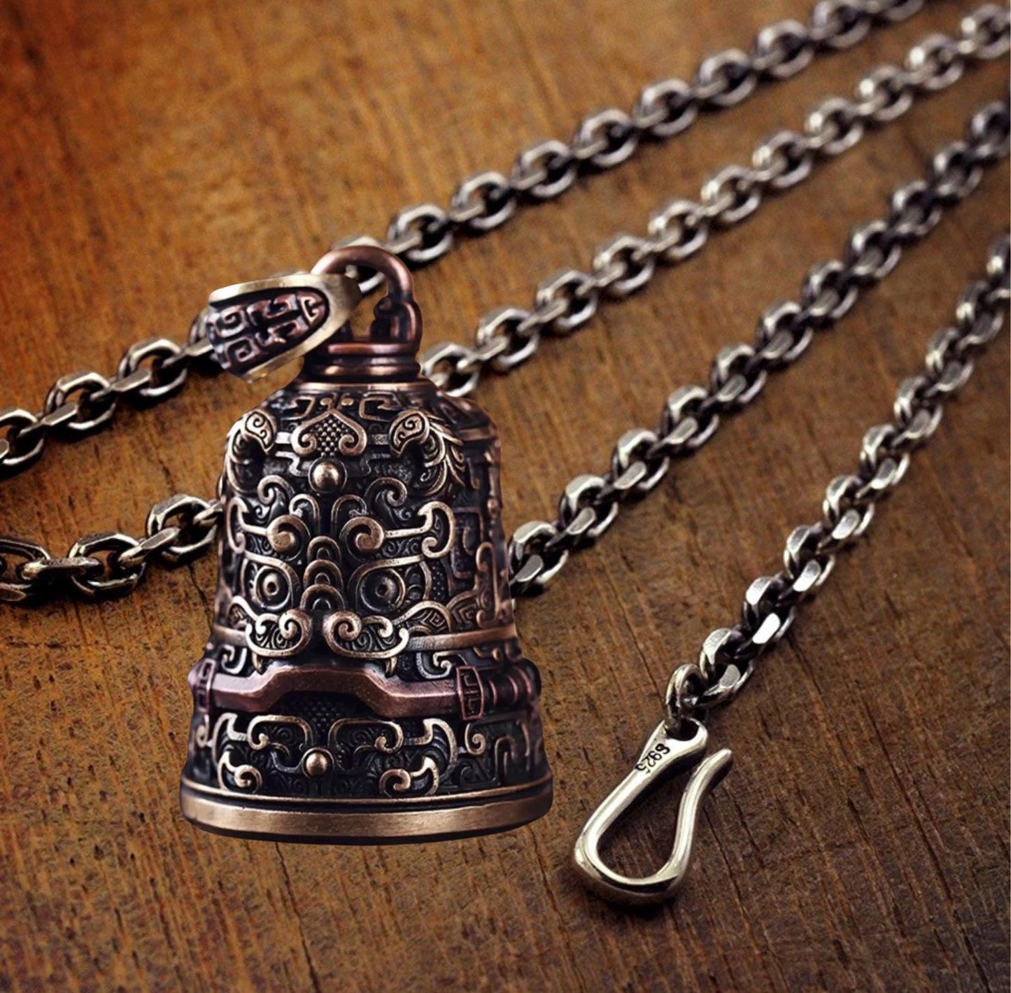 Brass Vajra Bell Pendant Handcrafted Tibetan Buddhist Amulet for Protection Enlightenment Spiritual Jewelry Nepalese Ritual Talisman