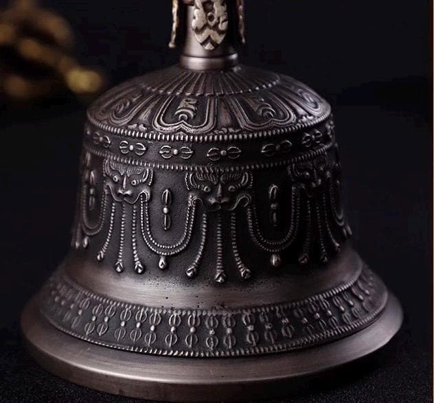 Handcrafted Tibetan Vajra Bell & Dorje Set, Brass, Spiritual Ritual Meditation Buddhist Decor Sacred Power Wisdom Symbol