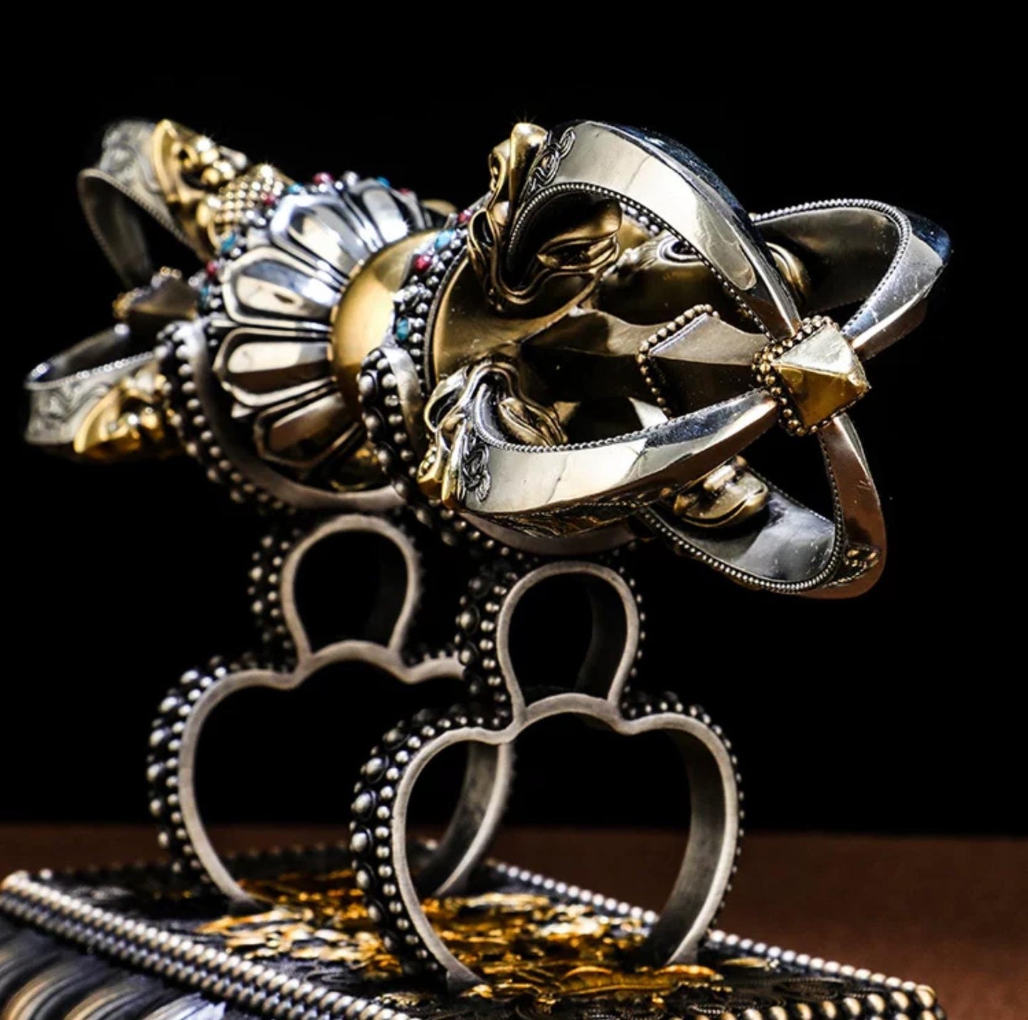 Handcrafted Vajra Nepalese Dorje Brass Handmade Tibetan Style gift Tibetan Sacred Buddhist Ritual