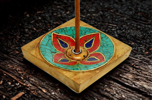 Handcrafted Nepalese Wooden Incense Holder | Column Stick Incense Burner for Home Meditation