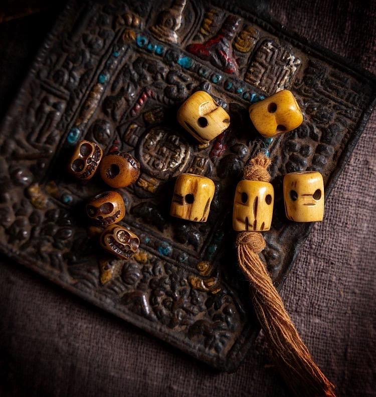 Handcrafted Yak Bone Mala Bracelet: Tibetan Prayer Beads, Spiritual Jewelry