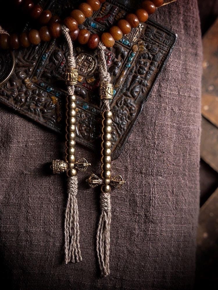 Handcrafted Yak Bone Mala Bracelet: Tibetan Prayer Beads, Spiritual Jewelry