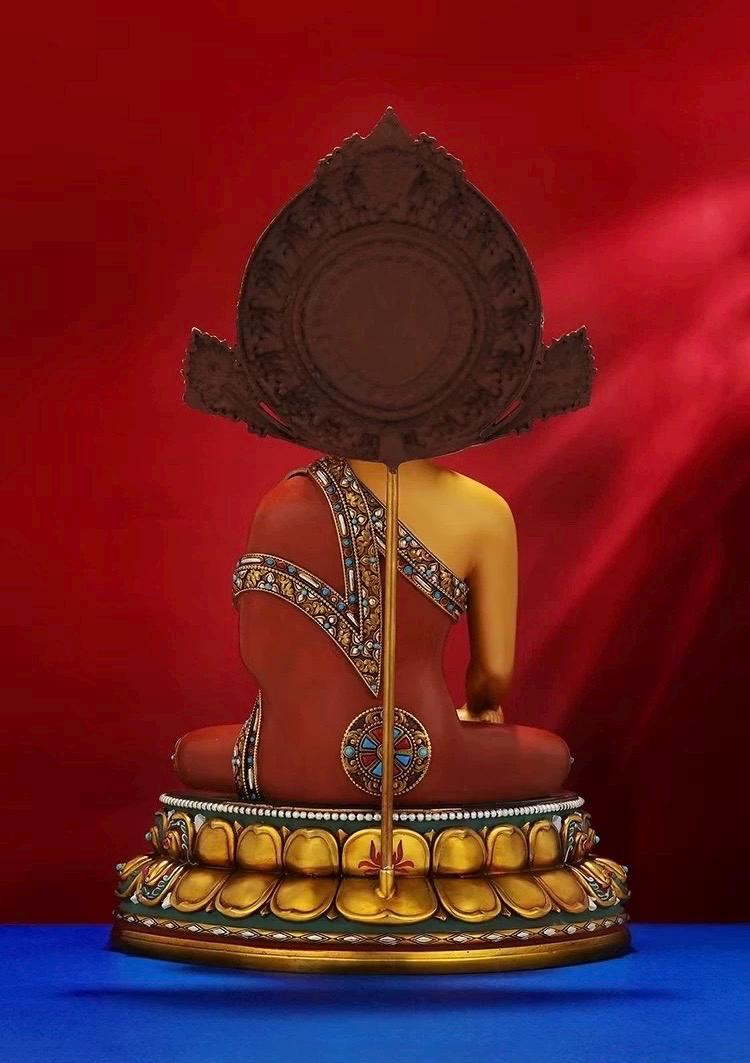 Handcrafted Shakyamuni Buddha Statue: Tibetan Brass Deity