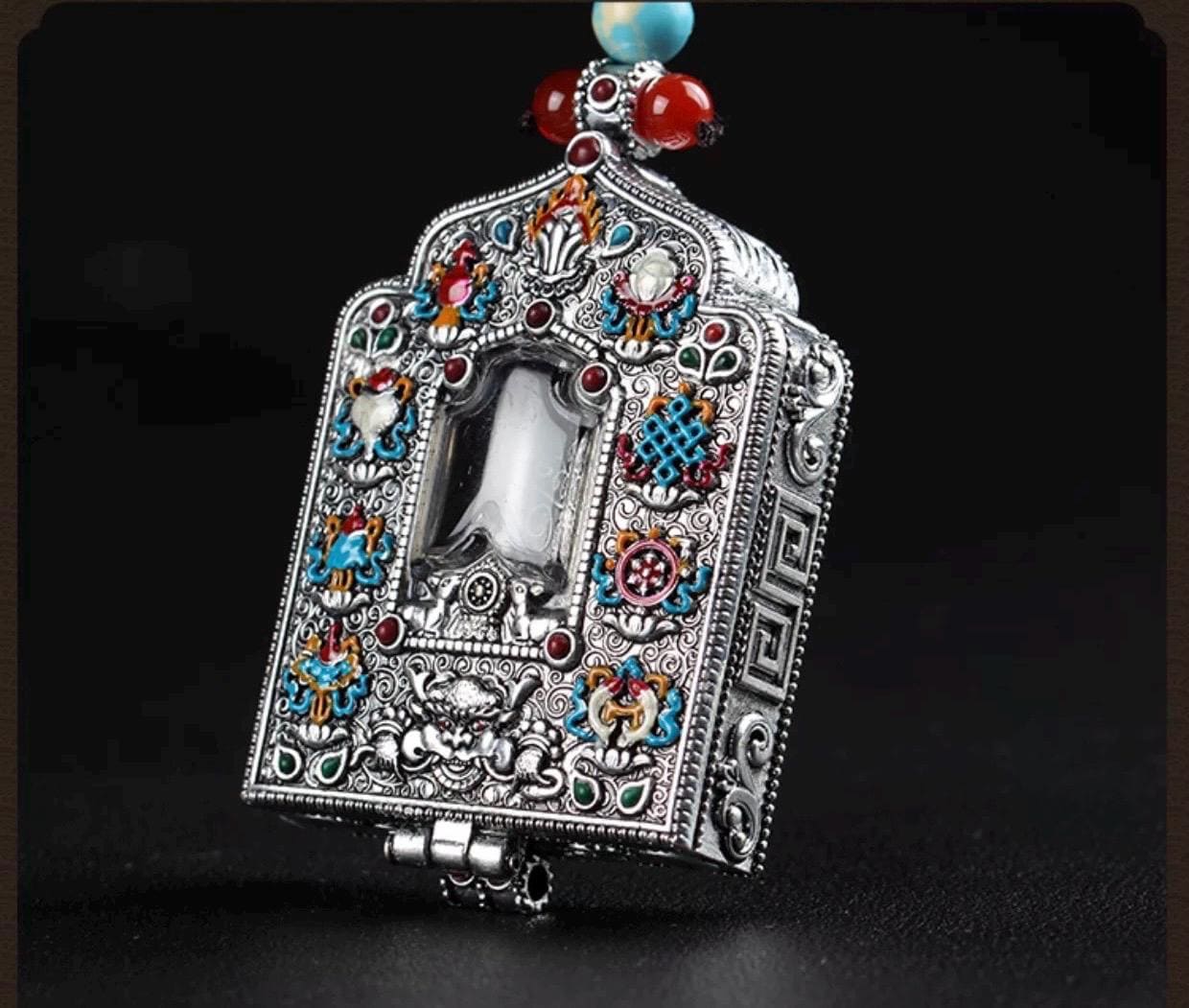 Handmade Tibetan Brass Ghau Necklace: Buddhist Amulet Locket