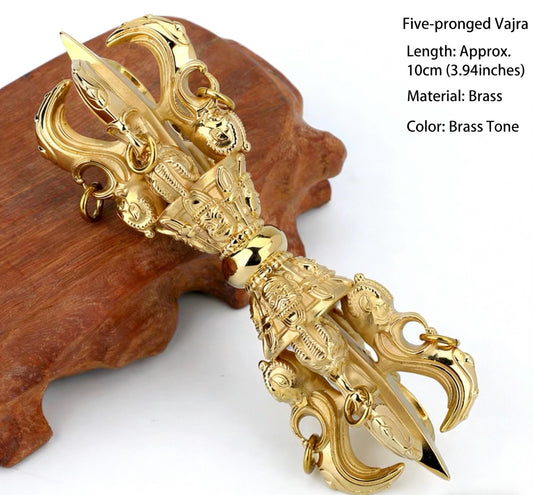 Handcrafted Brass Vajra Dorje: Tibetan Buddhist Ritual Tool