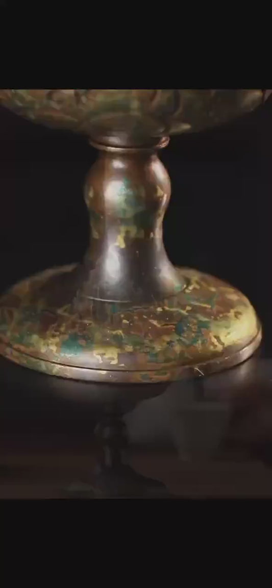 Bronze Boshan Incense Burner: Traditional Meditation Decor