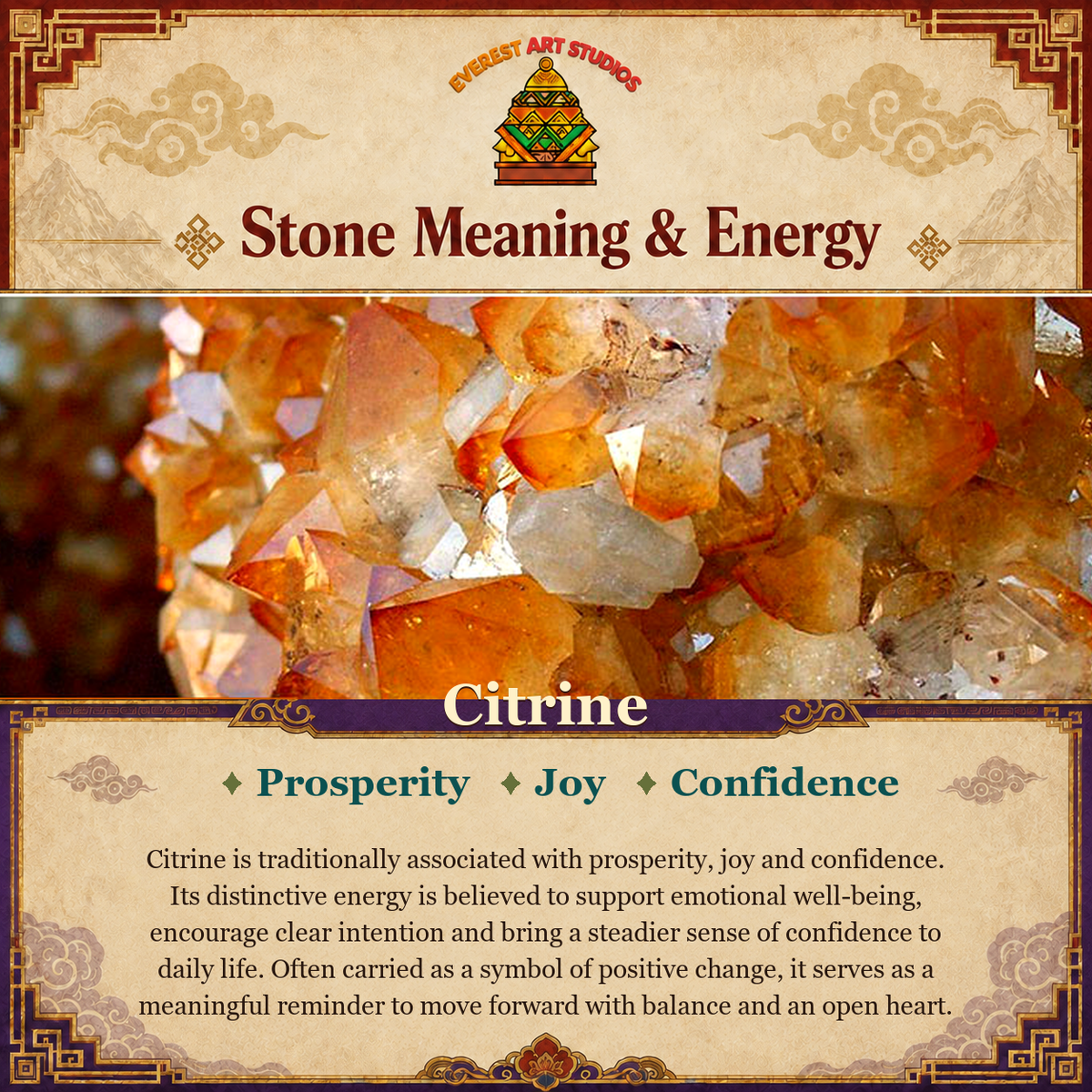 Everest Art Studios Citrine stone meaning and energy