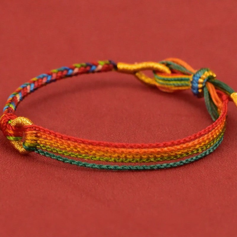 Buddha Stones Five-color Red String Luck Ethnic Style Bracelet