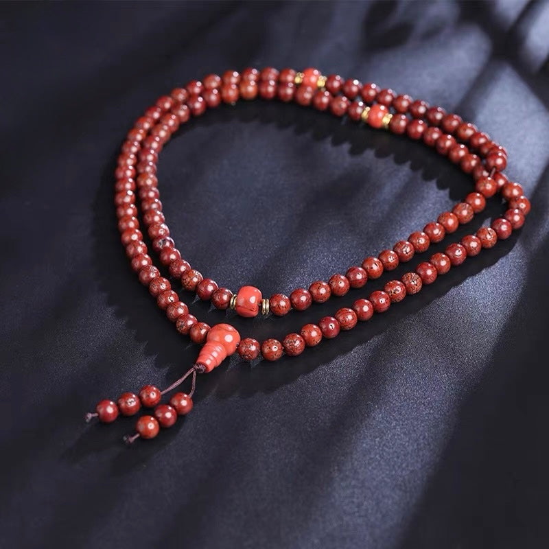 EverestArtStudios Natural Bodhi Seed Mala Necklace | 108 Beads Buddhist Prayer Beads | Multi-Wrap Bracelet & Meditation Necklace