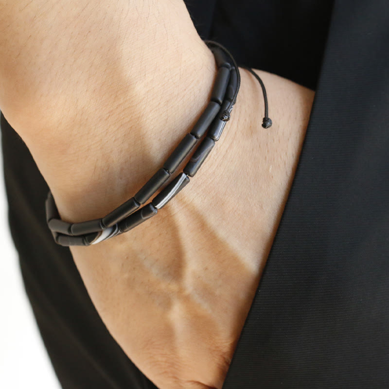 EverestArtStudios Black Onyx Bead Support Protection Bracelet