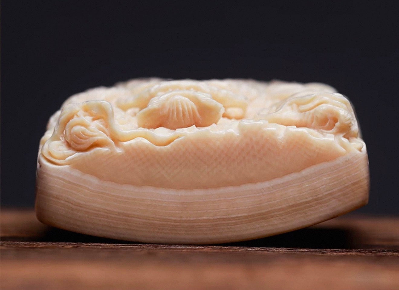 EverestArtStudios Natural Reclaimed Mammoth Ivory Nine Dragons Pendant, Hand Carved Dragon Amulet Necklace, Fortune Talisman Gift
