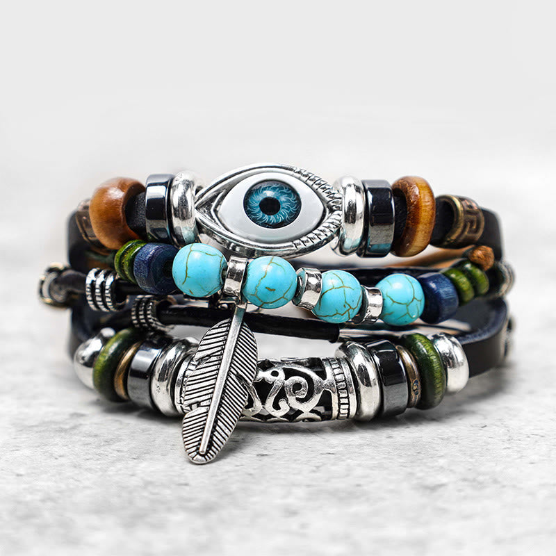 EverestArtStudios Tibetan Turquoise Evil Eye Purification Bracelet