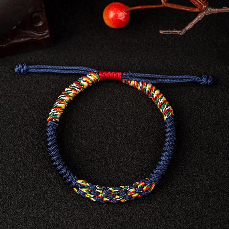 EverestArtstudios Tibetan Handmade Colorful King Kong Knot Luck Braid String Bracelet