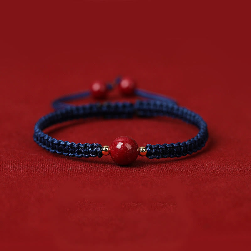 EverestArtstudios Lucky Cinnabar Bead Blessing Red String Bracelet