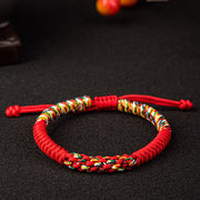 EverestArtstudios Tibetan Handmade Colorful King Kong Knot Luck Braid String Bracelet