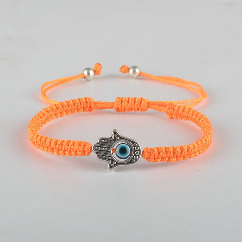 EverestArtstudios Handmade Hamsa Symbol Protection Luck String Bracelet