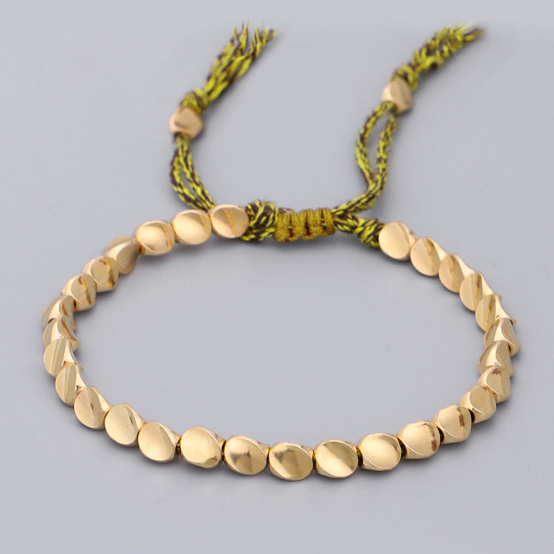 EverestArtStudios Tibetan Copper Beads Healing Luck Bracelet