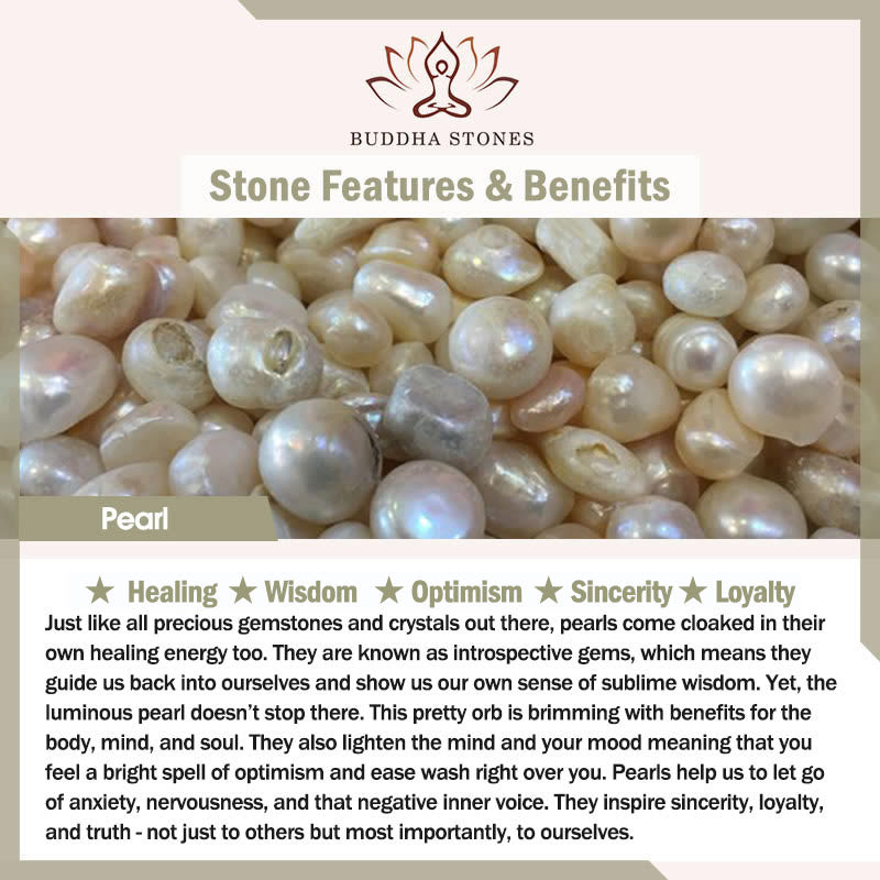 Buddha Stones Natural Strawberry Quartz Pearl Love Positive Chain Bracelet