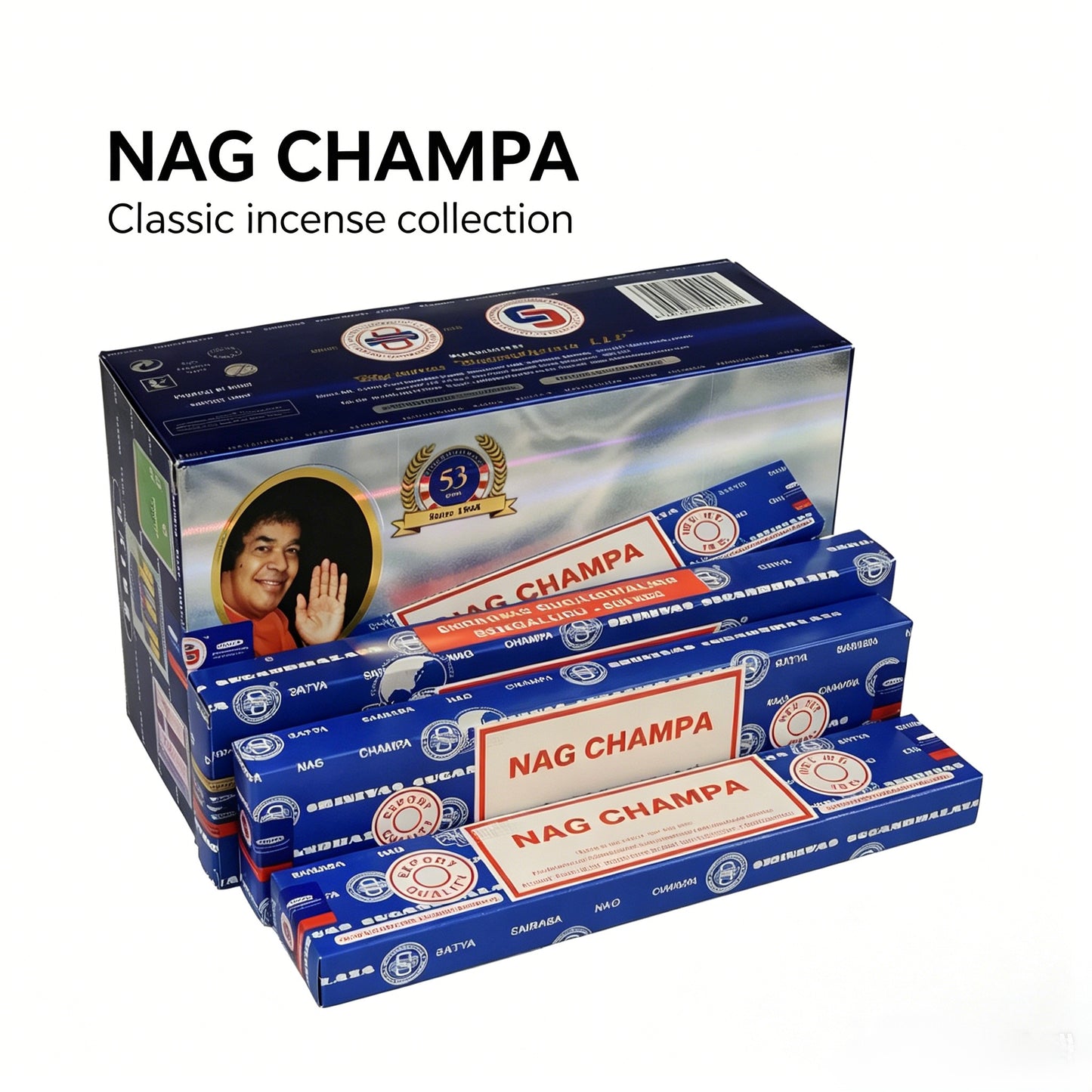 Authentic Nag Champa Sai Baba Incense | Natural Indian Sandalwood & Floral Aroma | 15g / 40g Packs | Meditation & Relaxation Incense Sticks