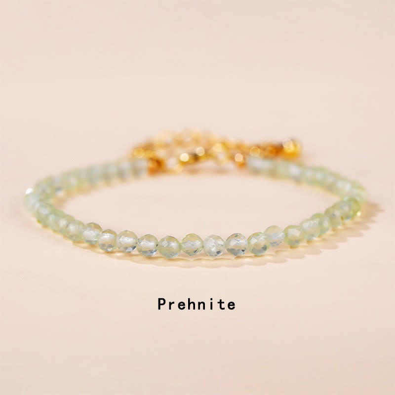 Buddha Stones Strawberry Quartz Prehnite Peridot Lazurite Lapis Lazuli Pink Crystal Tourmaline Healing Chain Bracelet