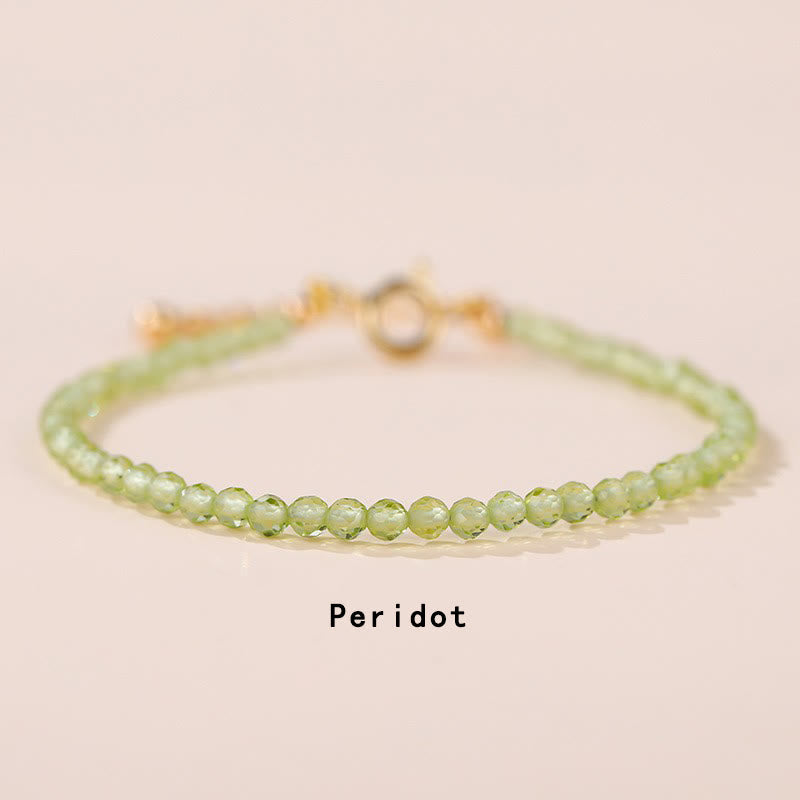Buddha Stones Strawberry Quartz Prehnite Peridot Lazurite Lapis Lazuli Pink Crystal Tourmaline Healing Chain Bracelet