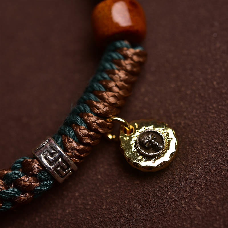 Buddha Stones Tibetan Bone Beads Luck Rope Bracelet