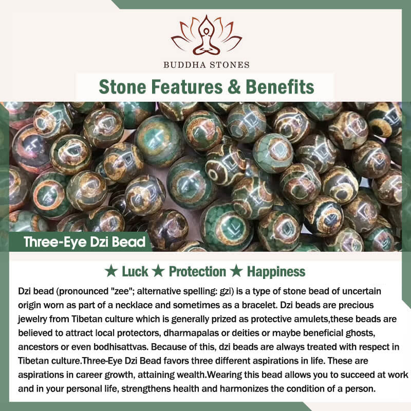 Buddha Stones Tibetan Bone Beads Three-Eyed Dzi Bead Sheep Horn Red Agate Strength Bracelet
