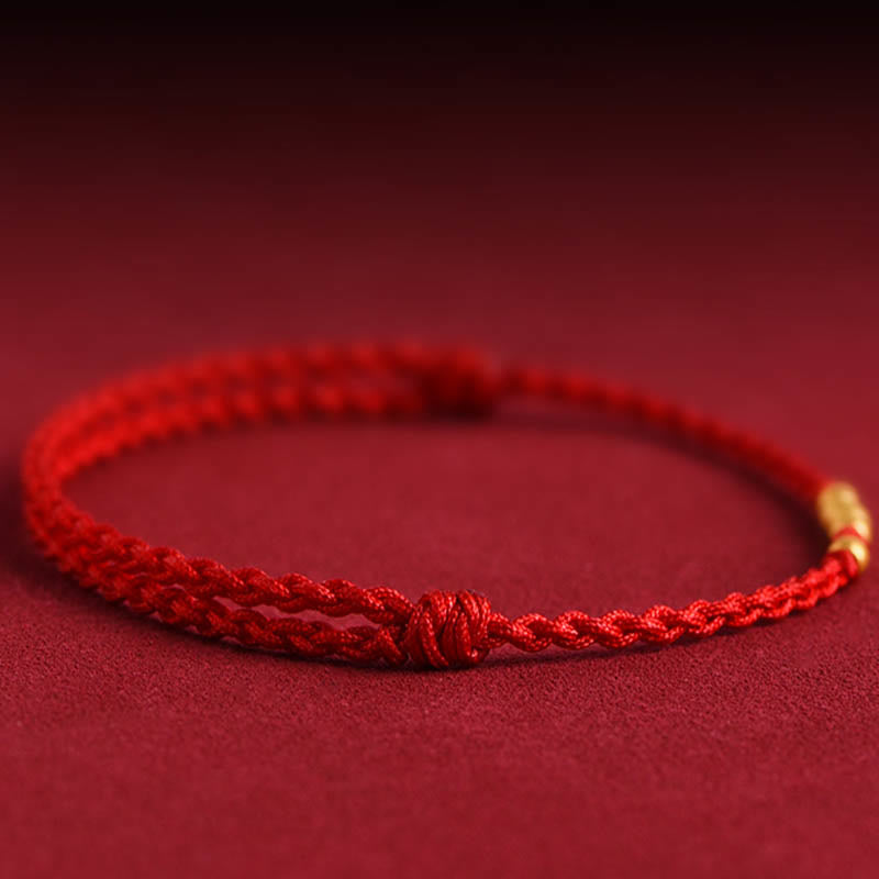 EverestArtstudios 999 Gold Beads Luck Braided Protection Couple Bracelet