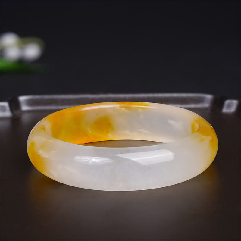 EverestArtstudios Yellow Chalcedony Harmony Positivity Bracelet Bangle
