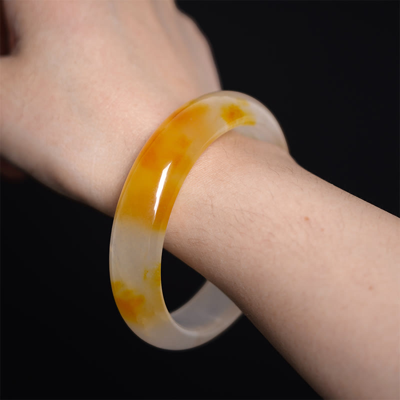 EverestArtstudios Yellow Chalcedony Harmony Positivity Bracelet Bangle