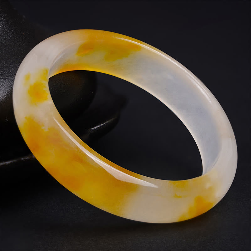 EverestArtstudios Yellow Chalcedony Harmony Positivity Bracelet Bangle