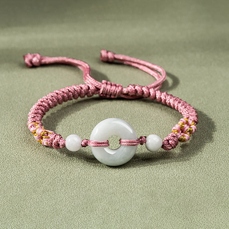 EverestArtstudios Jade Luck Abundance Red String Bracelet