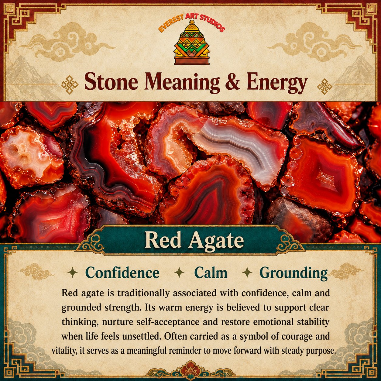 Everest Art Studios — red agate