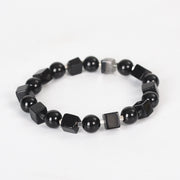 Buddha Stones Various Crystals Black Obsidian Purification Bracelet