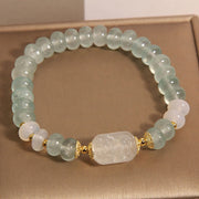 EverestArtstudios Aquamarine Jade Abacus Beads Serenity Bracelet