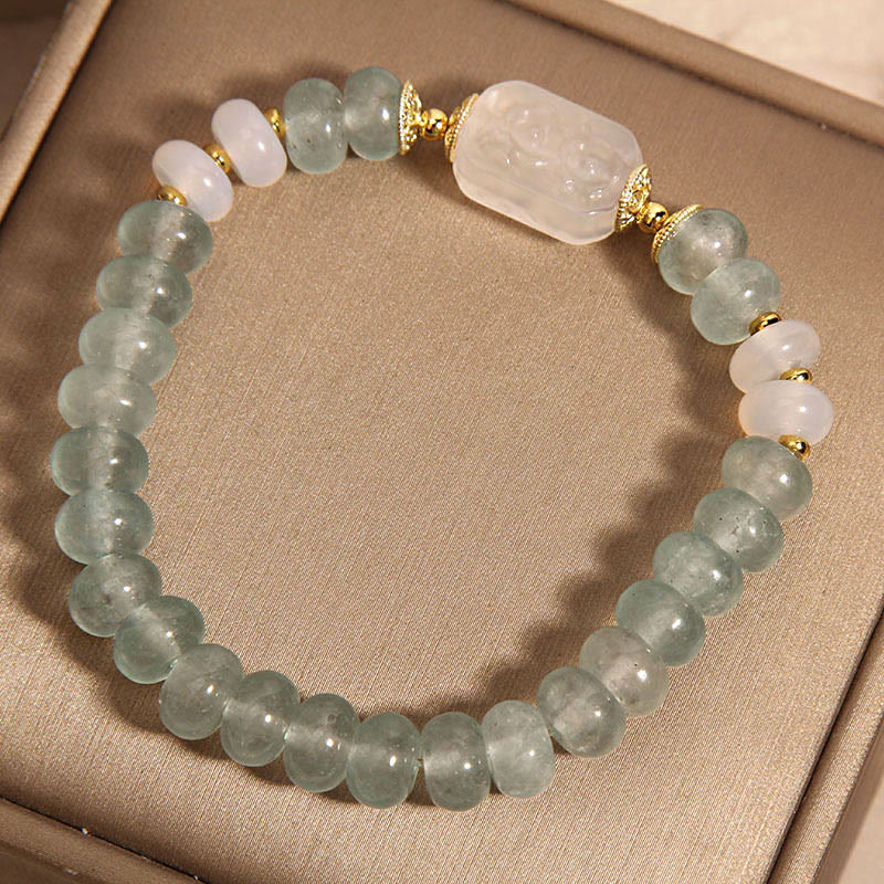 EverestArtstudios Aquamarine Jade Abacus Beads Serenity Bracelet