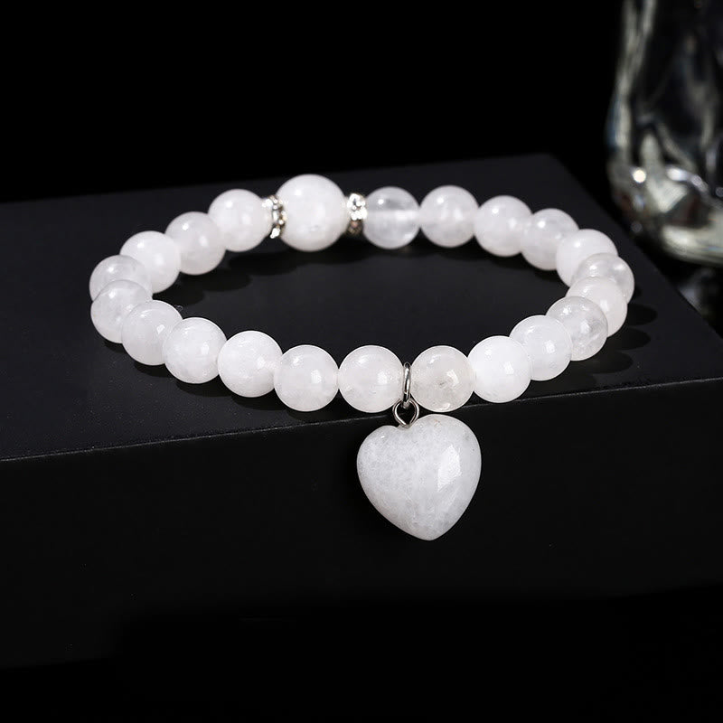 EverestArtstudios Various Crystal Green Aventurine Love Heart Balance Bracelet