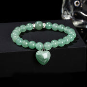 EverestArtstudios Various Crystal Green Aventurine Love Heart Balance Bracelet