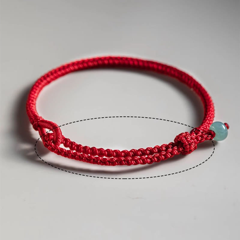 EverestArtstudios Red String Jade Connection Bracelet